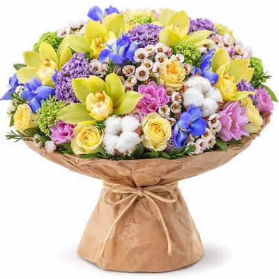 Классический букет живых цветов «Северное сияние»