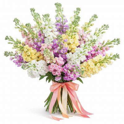 Букет из маттиолл микс «Цветочный шедевр»