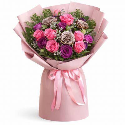 Дизайнерский букет живых цветов «Огонь сердца»