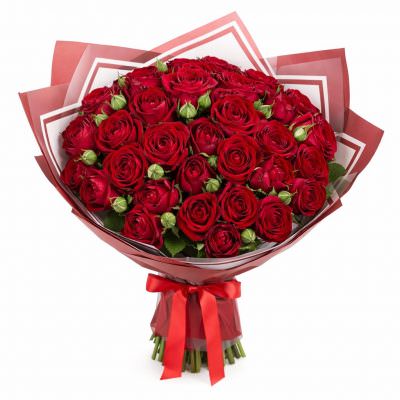 Букет из красных роз «Алая симфония»