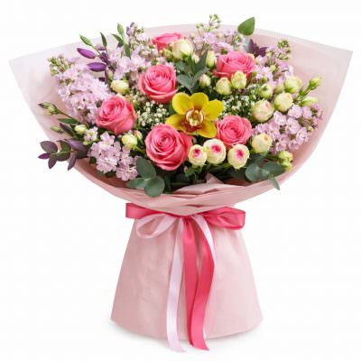 Цветочный букет «Алая страсть»