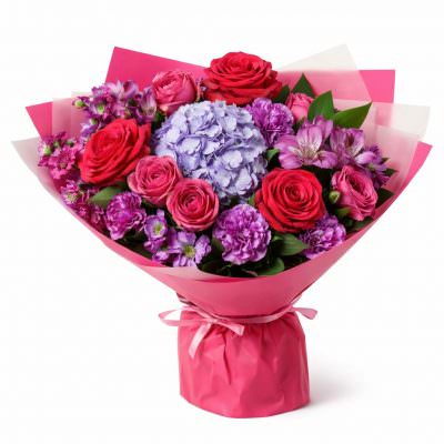 Букет из свежих цветов «Цветочный каскад»