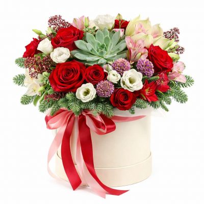 Цветы в коробке «Лучи Солнца»