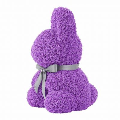 Заяц из роз фиолетовый